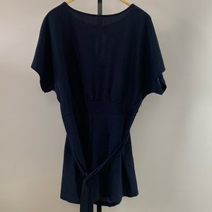 Navy blue one piece romper, unbranded